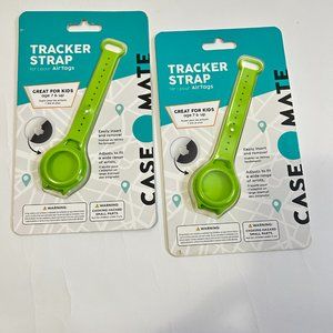 Lot of 2 Case-Mate TRACKER STRAP for Apple AirTag Green great for kids